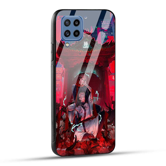 Samsung Galaxy M32 / Samsung Galaxy F22 Back Cover Sukuna Printed Glass Case