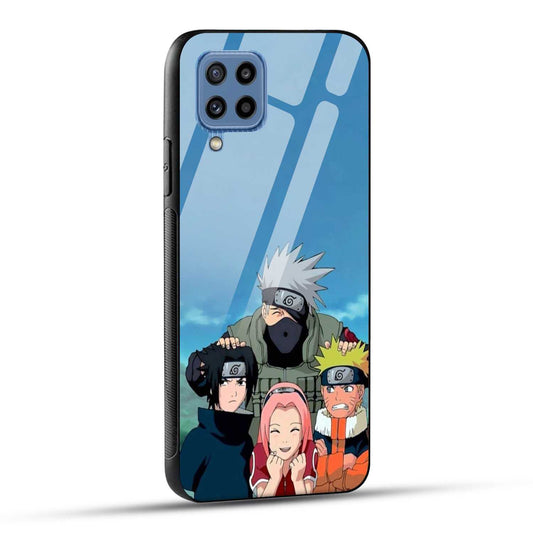 Samsung Galaxy M32 / Samsung Galaxy F22 Back Cover Kakashi Printed Glass Case