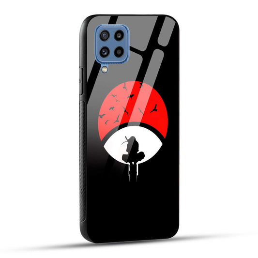 Samsung Galaxy M32 / Samsung Galaxy F22 Back Cover Itachi Uchiha Printed Glass Case