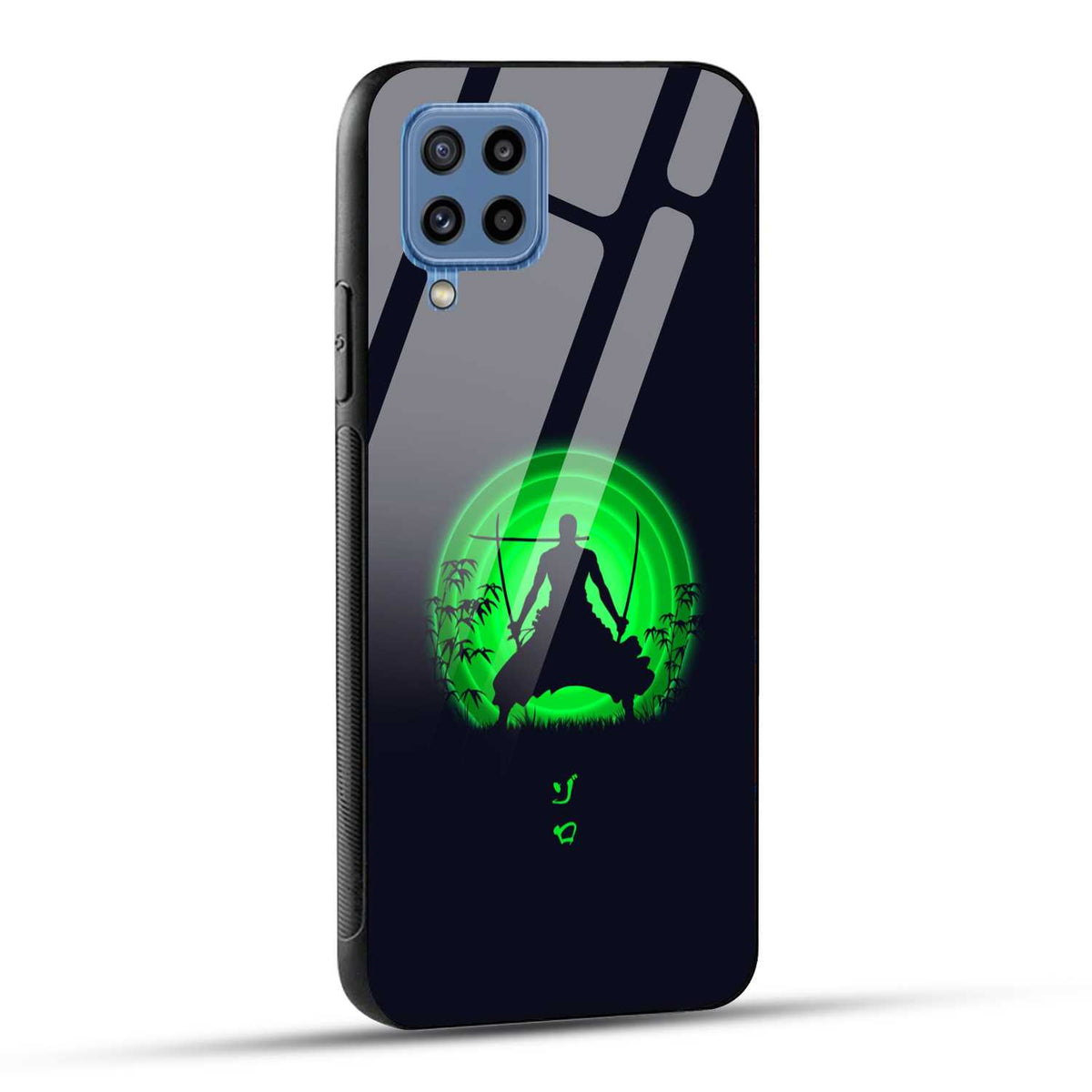 Samsung Galaxy M32 / Samsung Galaxy F22 Back Cover Zoro Printed Glass Case
