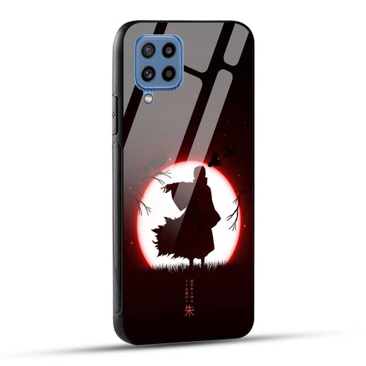 Samsung Galaxy M32 / Samsung Galaxy F22 Back Cover Itachi Uchiha Printed Glass Case