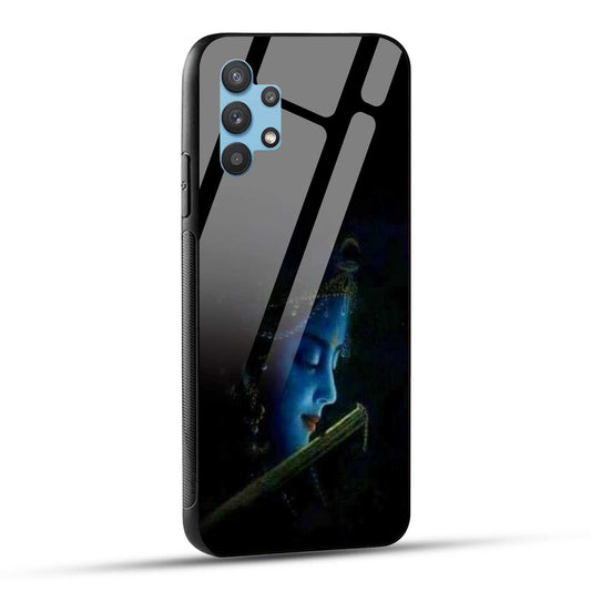 Samsung Galaxy M32 5G Back Cover Lord Krishna Printed Glass Case