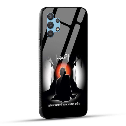 Samsung Galaxy M32 5G Back Cover Shree Swami Samarth Printed Glass Case