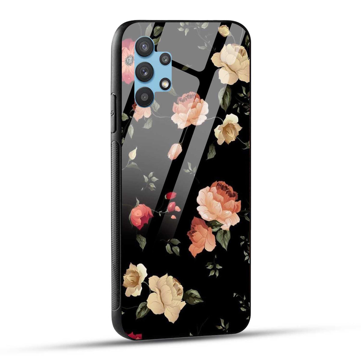 Samsung Galaxy M32 5G Back Cover Flowers Froral Printed Glass Case