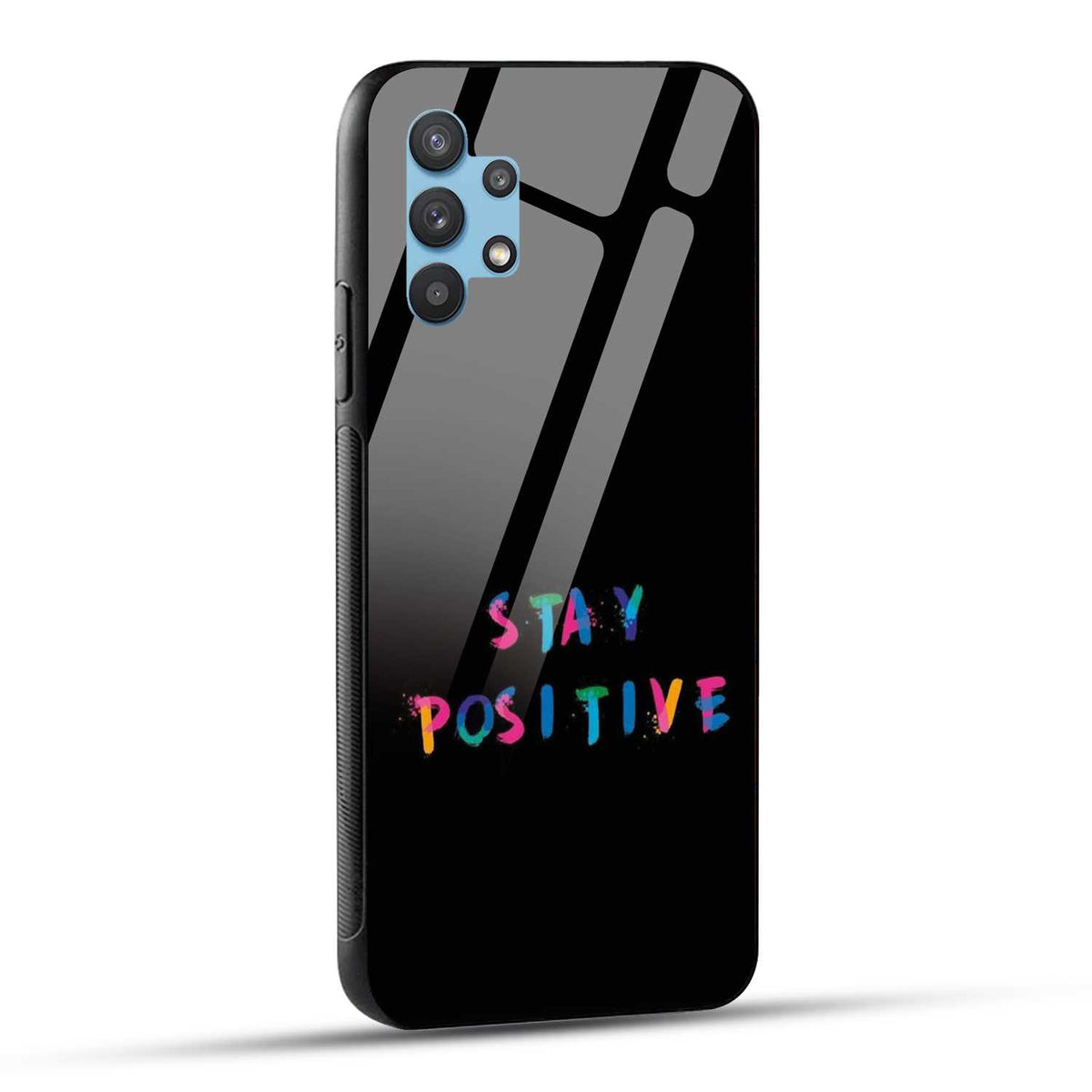 Samsung Galaxy M32 5G Back Cover Stay Positive Printed Glass Case