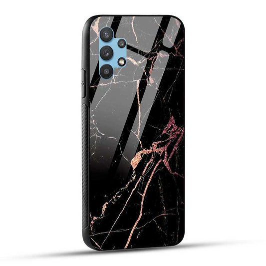 Samsung Galaxy A32 Back Cover Dark Marble Glass Case