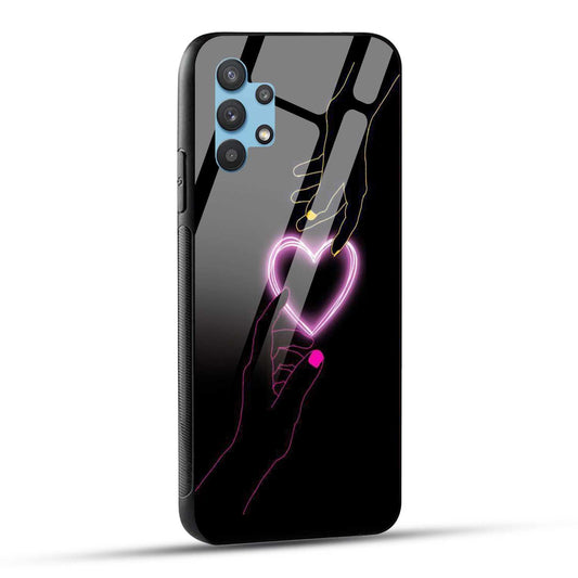 Samsung Galaxy M32 5G Back Cover Love Forever Heart Printed Glass Case