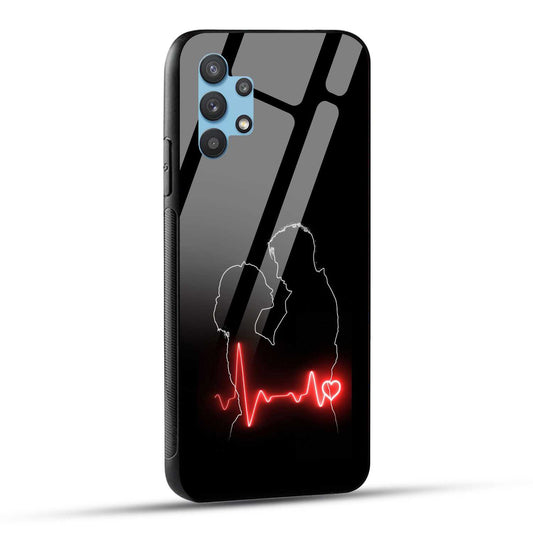 Samsung Galaxy A32 Back Cover Couple Love Printed Glass Case