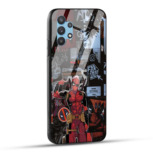 Samsung Galaxy A32 Back Cover Superhero Collage Printed Glass Case