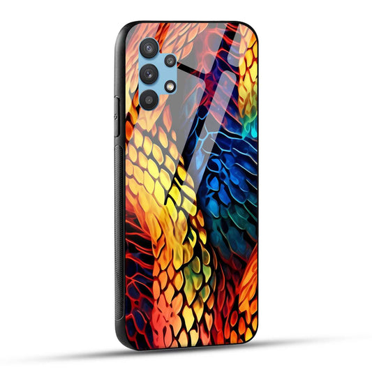 Samsung Galaxy A32 Back Cover Colorburst Jungle Rainbow Animal Spots Printed Glass Case