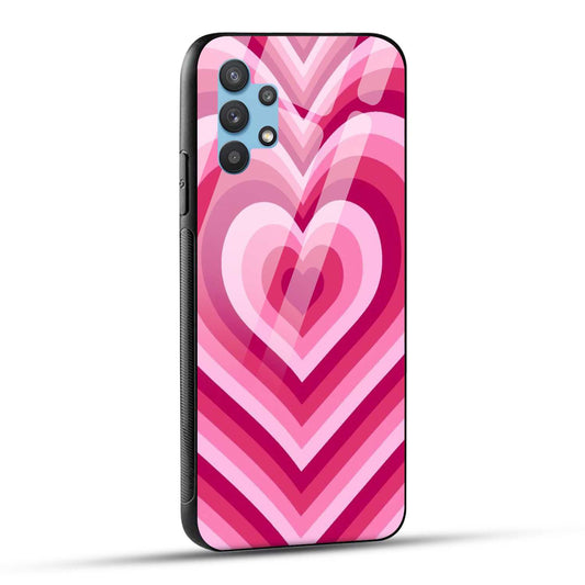 Samsung Galaxy M32 5G Back Cover Love Hearts Printed Glass Case