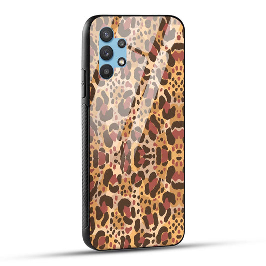 Samsung Galaxy M32 5G Back Cover Unique Brown Texture Printed Glass Case
