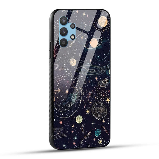Samsung Galaxy A32 Back Cover Beauty Of Multiverse Art Printed Glass Case