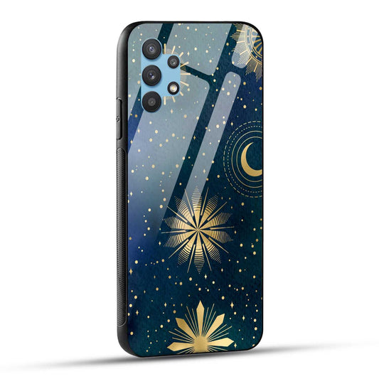 Samsung Galaxy A32 Back Cover Art Of Moon Printed Glass Case