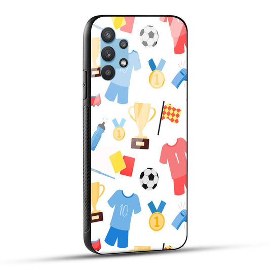 Samsung Galaxy A32 Back Cover Love For Football Printed Glass Case