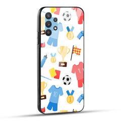 Samsung Galaxy M32 5G Back Cover Love For Football Printed Glass Case