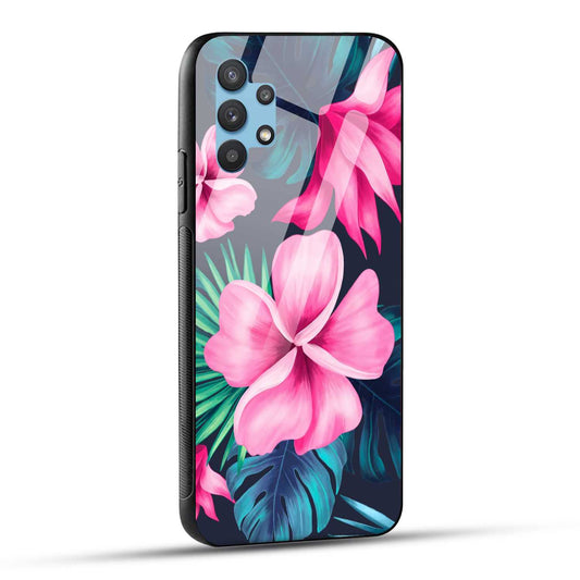 Samsung Galaxy M32 5G Back Cover Retro Flowers  Printed Glass Case