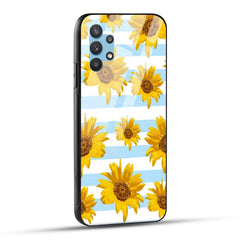 Samsung Galaxy M32 5G Back Cover Beautiful Sunflower Doodle Printed Glass Case