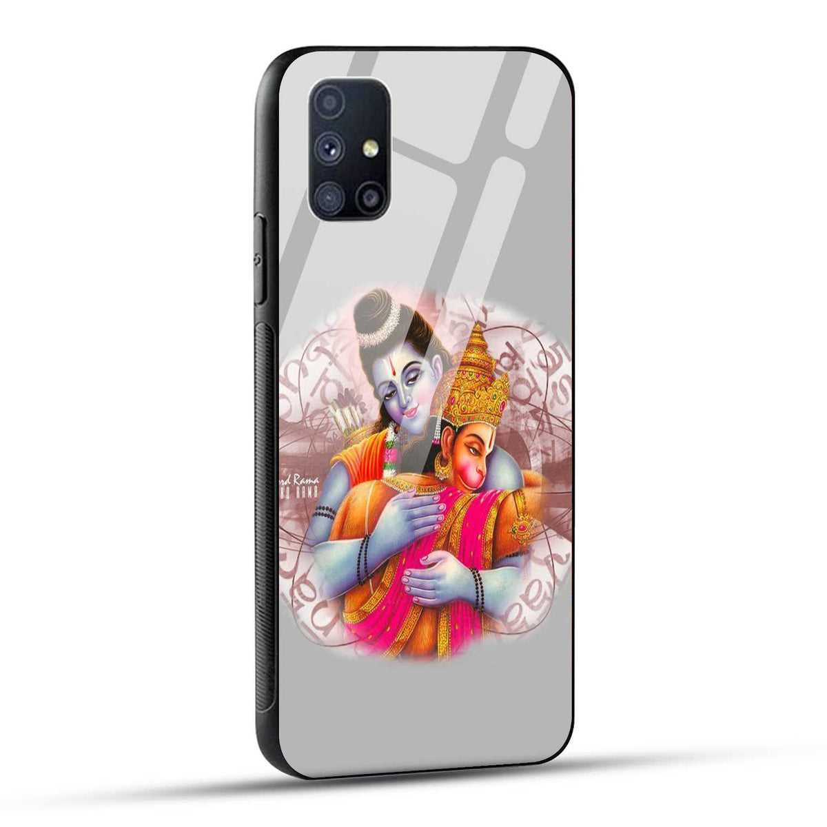Samsung Galaxy M51 Back Cover Hanuman and Ram Printed Glass Case