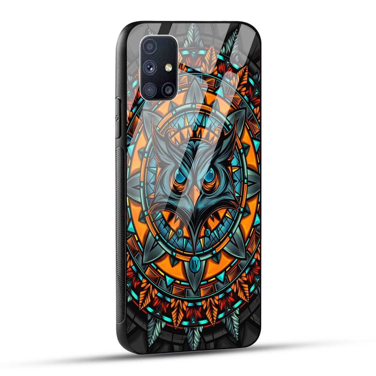 Samsung Galaxy M51 Back Cover Attractive Owl Printed Glass Case