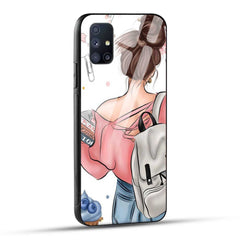 Samsung Galaxy M51 Back Cover Padhaku Girl Printed Glass Case