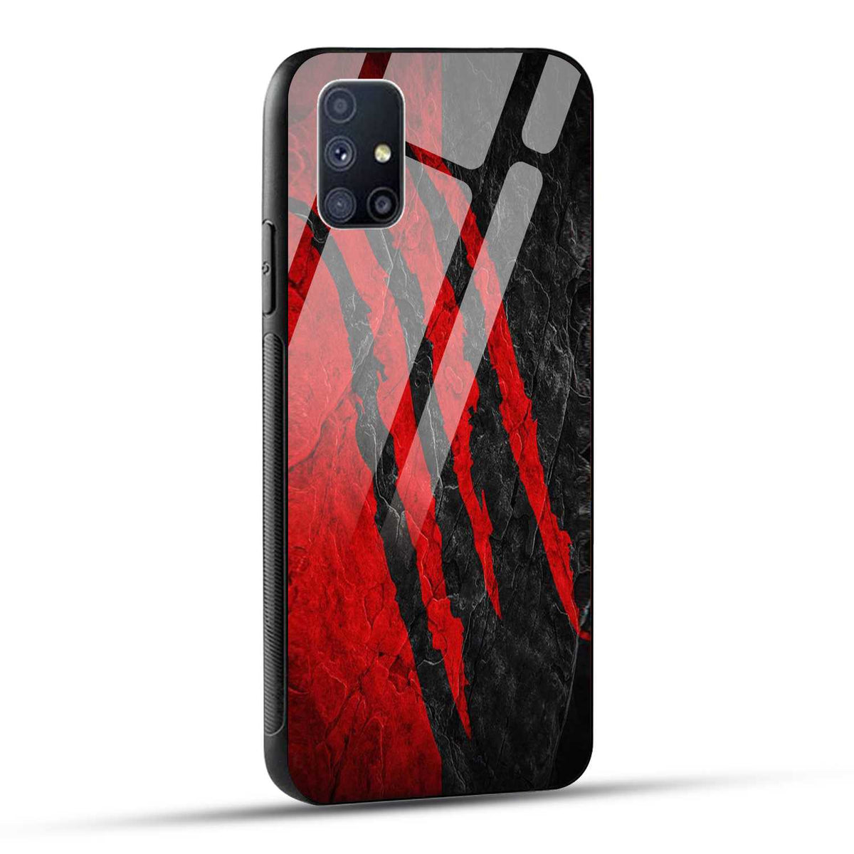 Samsung Galaxy M51 Back Cover Red Printed Glass Case