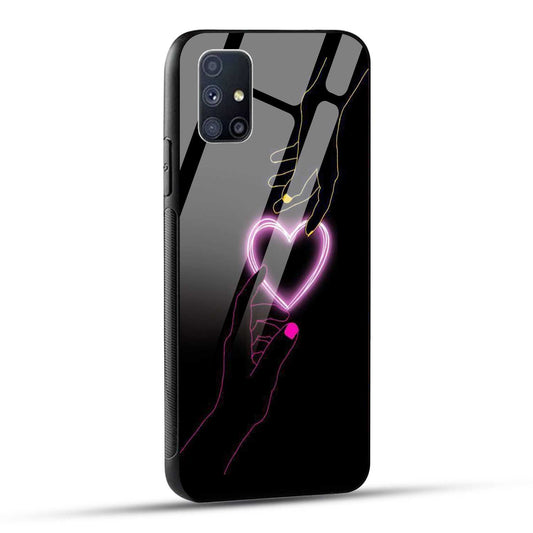 Samsung Galaxy M51 Back Cover Love Forever Heart Printed Glass Case