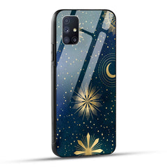 Samsung Galaxy M51 Back Cover Art Of Moon Printed Glass Case