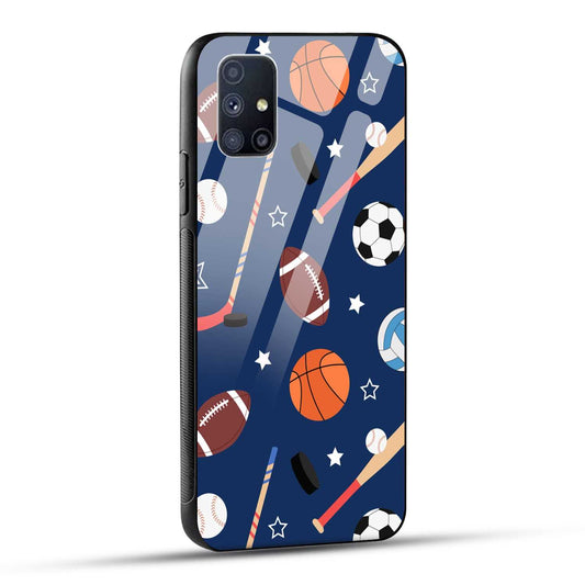 Samsung Galaxy M51 Back Cover Every Sports Matter Printed Glass Case