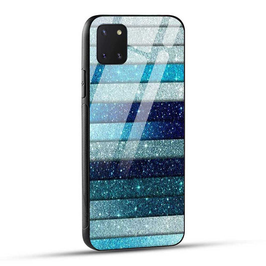 Samsung Galaxy Note 10 Lite Back Cover Blue Glitter Glass Case
