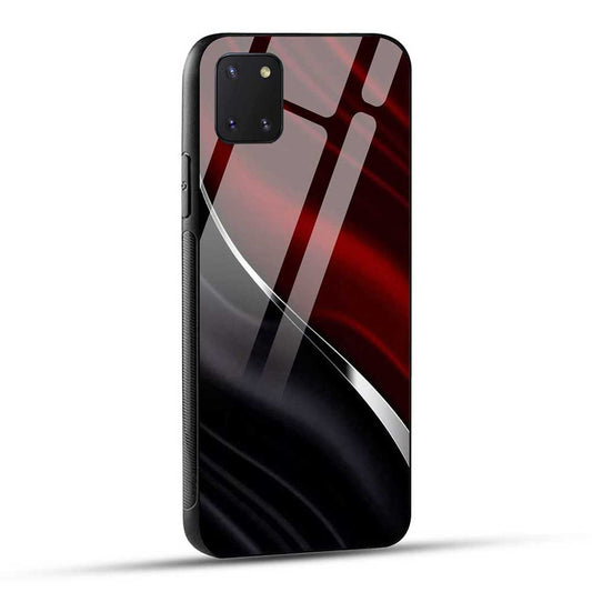 Samsung Galaxy Note 10 Lite Back Cover Red and Blue Pattern Glass Case