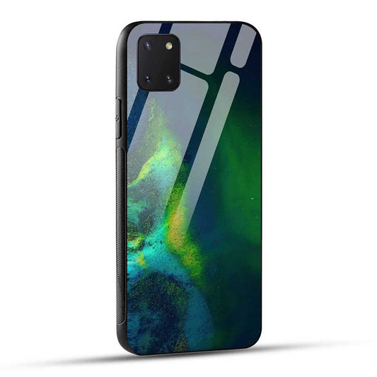 Samsung Galaxy Note 10 Lite Back Cover Green Abstract Glass Case