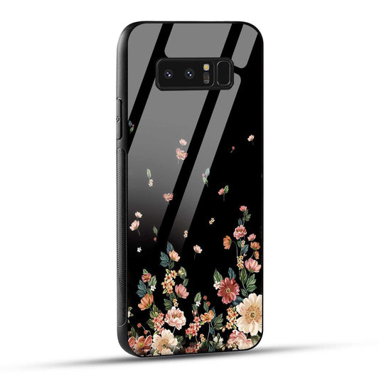 Samsung Galaxy Note 8 Back Cover Flowers Girly Printed Glass Case
