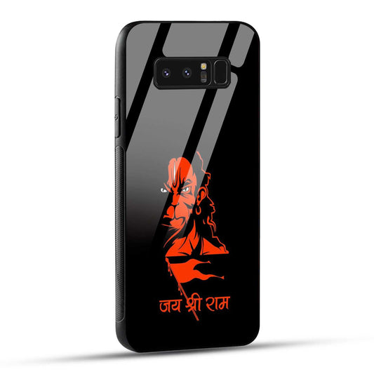 Samsung Galaxy Note 8 Back Cover Jay Shree Ram Bajrangballi Hanuman Printed Glass Case