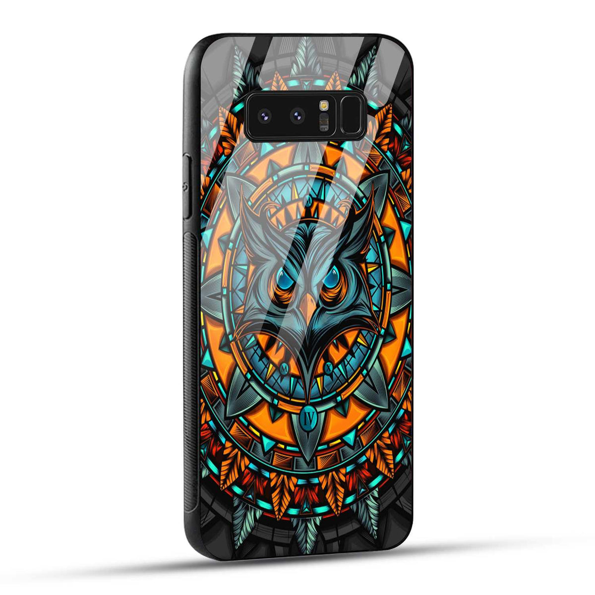 Samsung Galaxy Note 8 Back Cover Attractive Owl Printed Glass Case