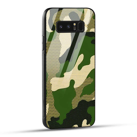 Samsung Galaxy Note 8 Back Cover Camouflage Printed Glass Case
