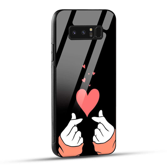 Samsung Galaxy Note 8 Back Cover Love Expressing Printed Glass Case