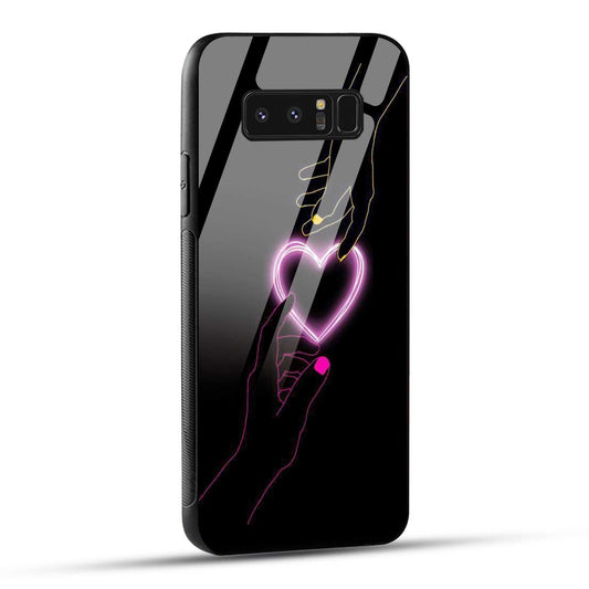 Samsung Galaxy Note 8 Back Cover Love Forever Heart Printed Glass Case