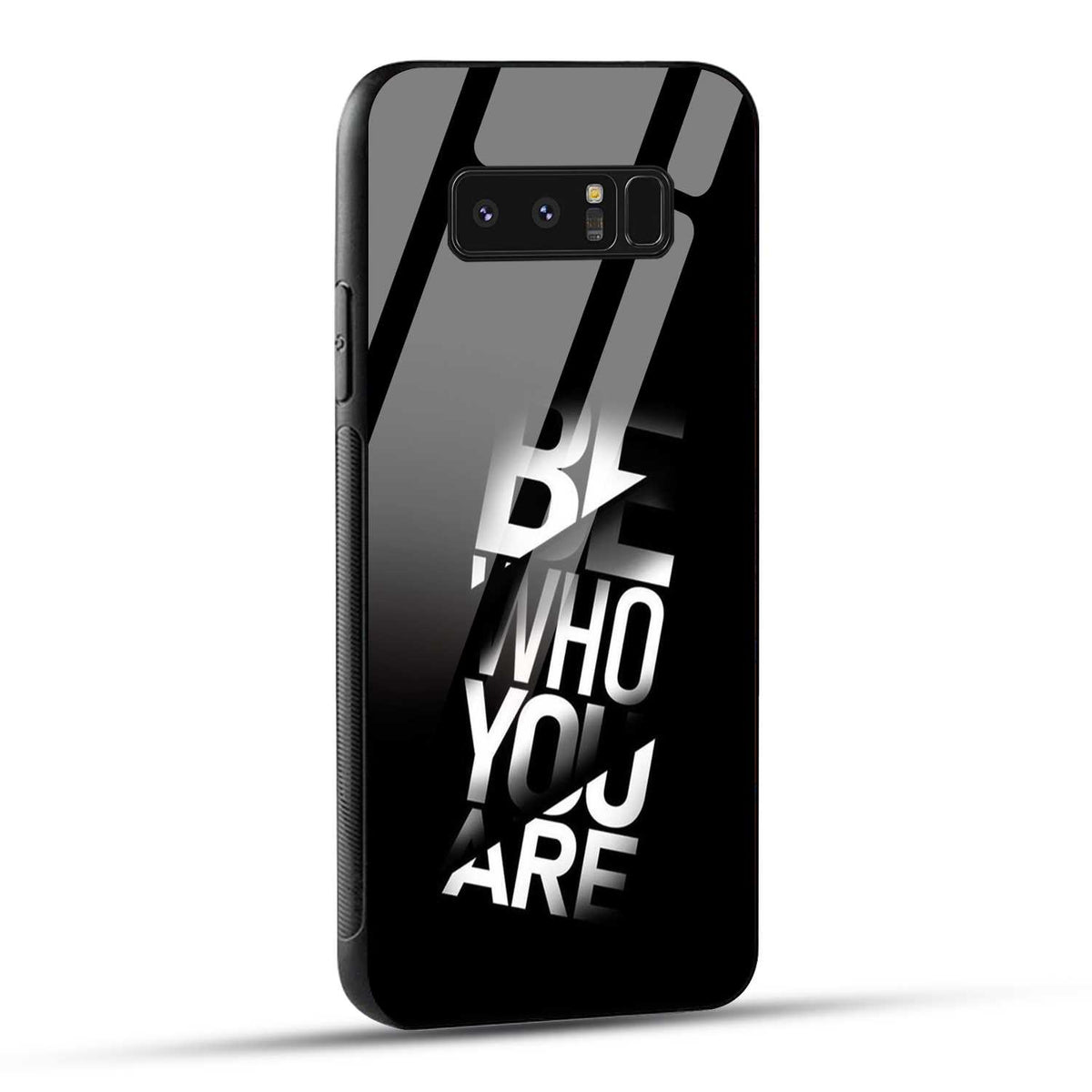 Samsung Galaxy Note 8 Back Cover Be Who You Are Printed Glass Case