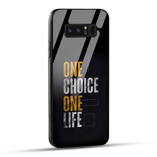 Samsung Galaxy Note 8 Back Cover One Choice One Life Printed Glass Case