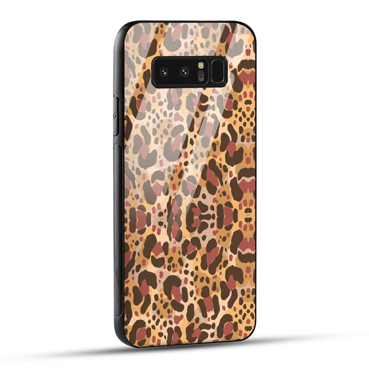 Samsung Galaxy Note 8 Back Cover Unique Brown Texture Printed Glass Case
