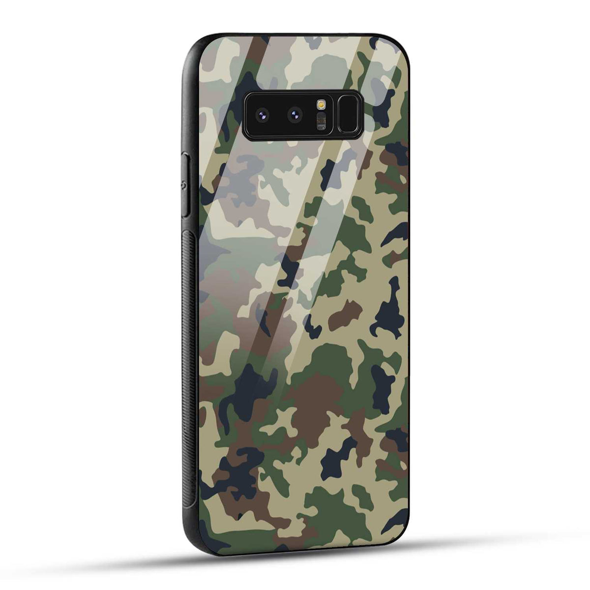 Samsung Galaxy Note 8 Back Cover Army Pattern Printed Glass Case