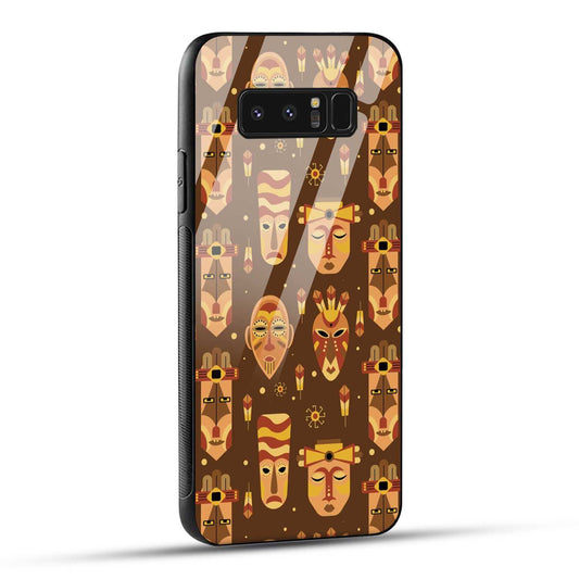 Samsung Galaxy Note 8 Back Cover Tribal African Mask Printed Glass Case