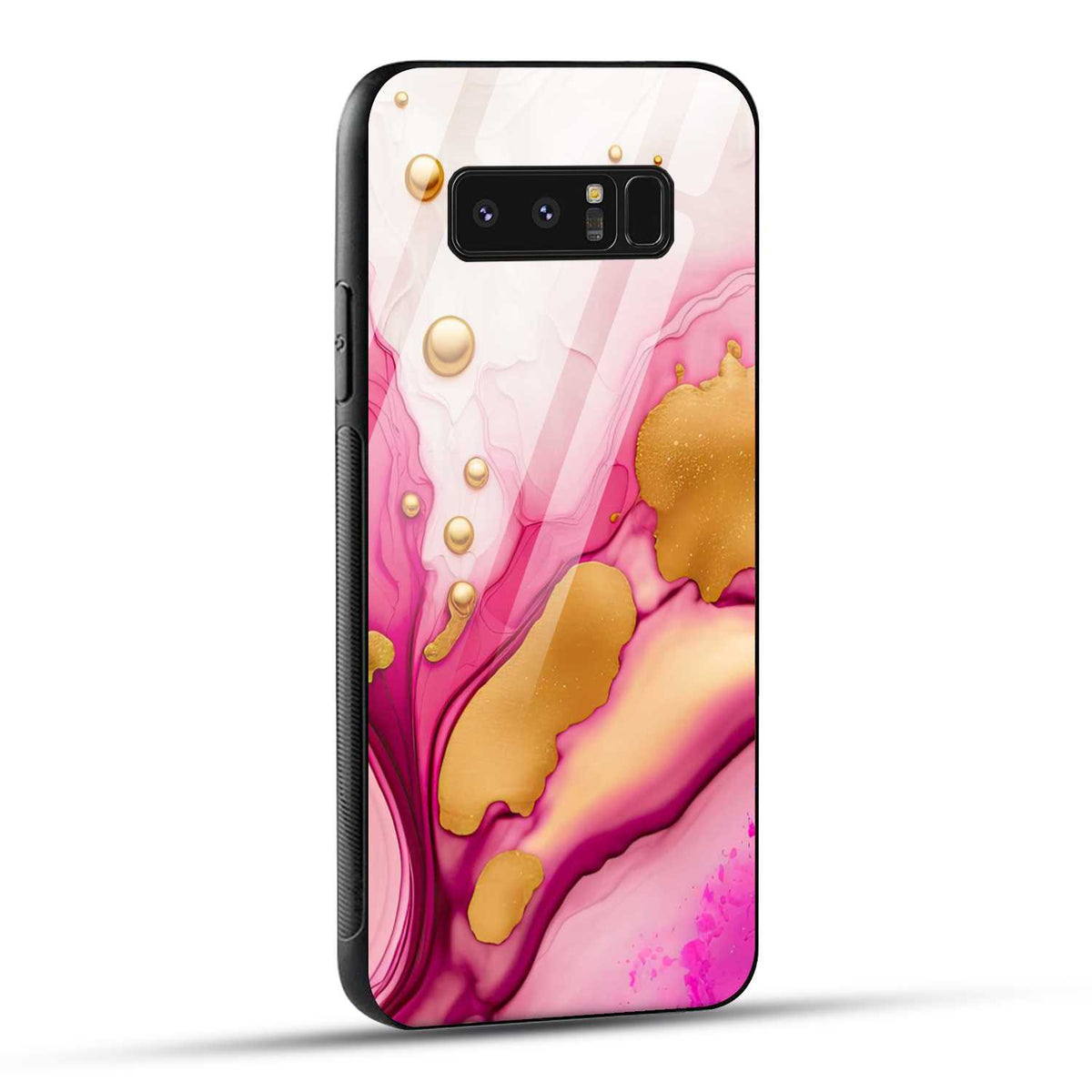 Samsung Galaxy Note 8 Back Cover Golden Marble Printed Glass Case
