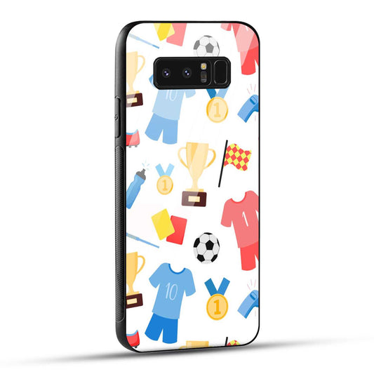 Samsung Galaxy Note 8 Back Cover Love For Football Printed Glass Case