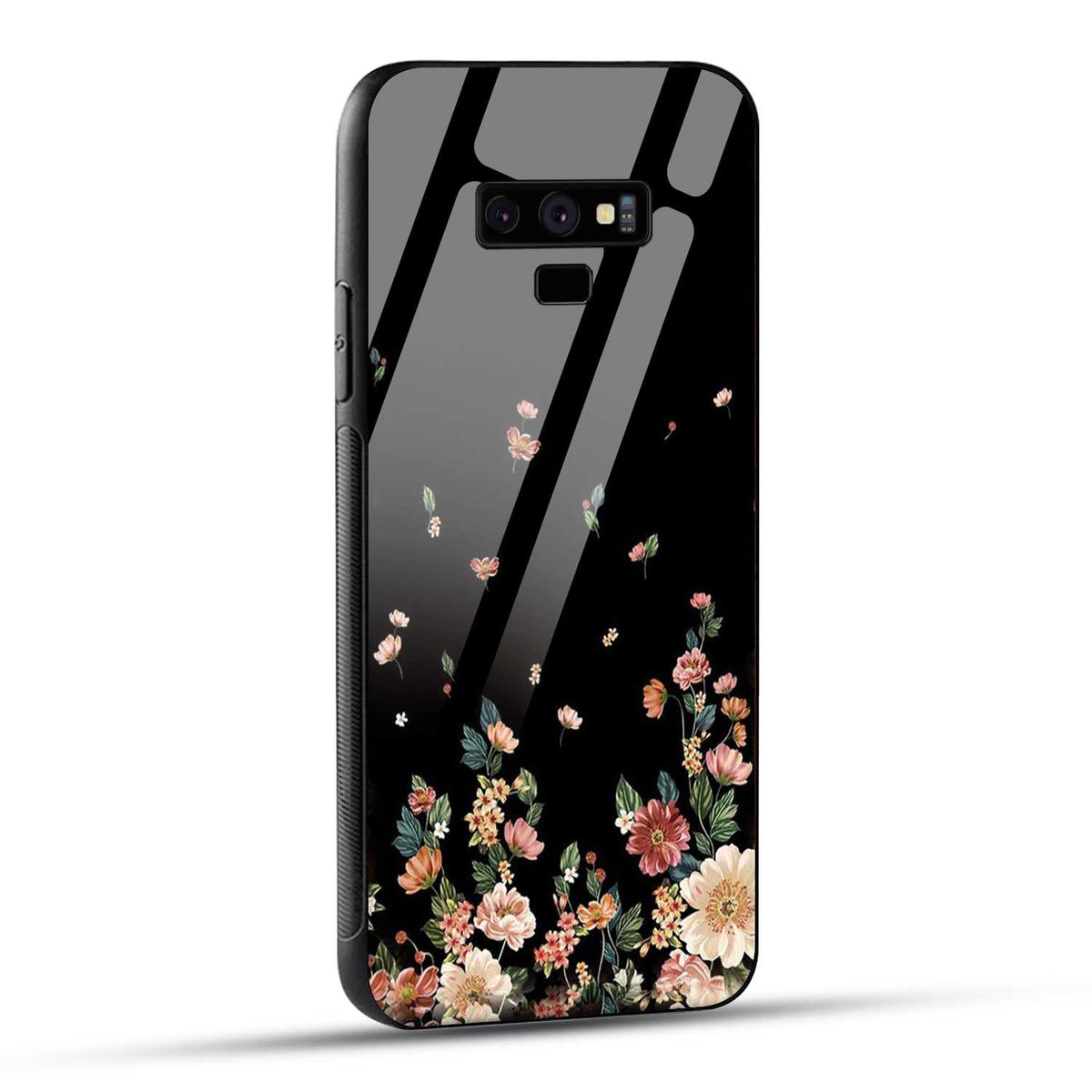 Samsung Galaxy Note 9 Back Cover Flowers Girly Printed Glass Case