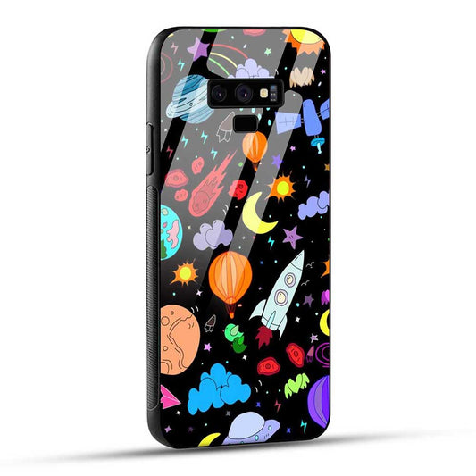 Samsung Galaxy Note 9 Back Cover Alien Galaxy Glass Case