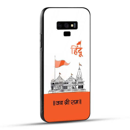 Samsung Galaxy Note 9 Back Cover Jai Shree Ram Mandir Art Printed Glass Case