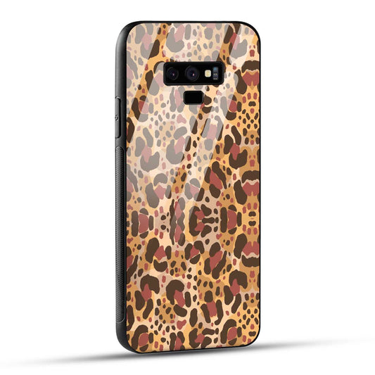 Samsung Galaxy Note 9 Back Cover Unique Brown Texture Printed Glass Case