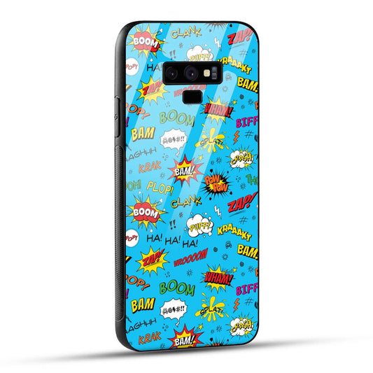 Samsung Galaxy Note 9 Back Cover Doodle Of Texts Printed Glass Case